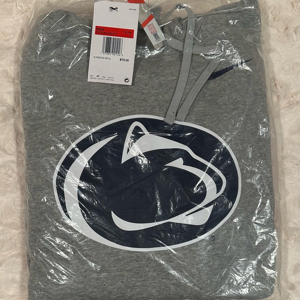 Nike Penn State Lions gray hoodie, size large